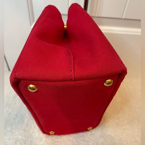 Prada Canapa Mini Canvas Red Tote- excellent condition - Picture 9 of 16